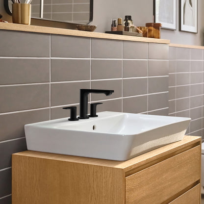 HANSGROHE 72532671 Rebris E Widespread Faucet 110 with Pop-Up Drain, 1.2 GPM - Matte Black
