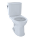 TOTO CST453CUFG#01 Drake II 1G Two-Piece Round 1.0 GPF Universal Height Toilet with CEFIONTECT , Cotton White