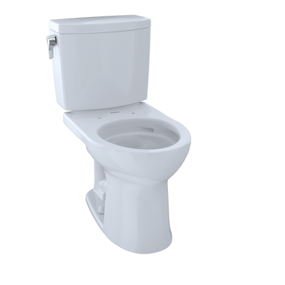 TOTO CST453CUFG#01 Drake Ii 1G Two-Piece Round 1.0 Gpf Universal Height Toilet With Cefiontect - Cotton White