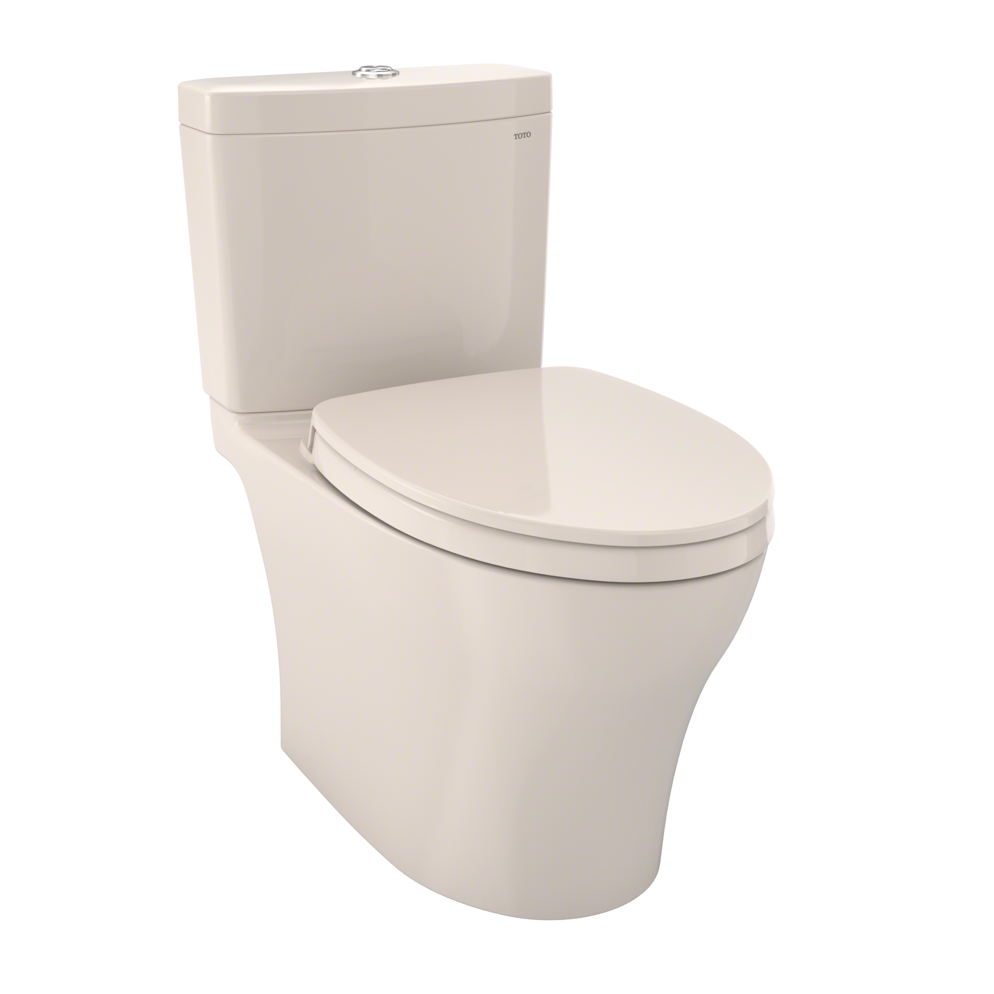 TOTO MS446124CEMGN#12 Aquia Iv Washlet+ Two-Piece Elongated Dual Flush 1.28 And 0.9 Gpf Toilet With Cefiontect - Sedona Beige