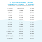 TOTO THU500S Replacement Flapper For Select Toto 3 Inch Flush Valve Tanks -