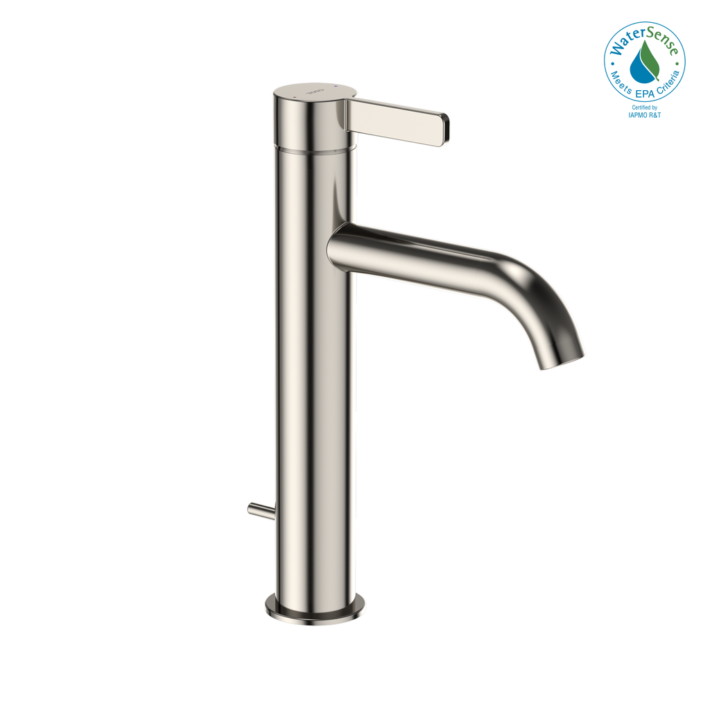 TOTO TLG11303U#PN Gf 1.2 Gpm Single Handle Semi-Vessel Bathroom Sink Faucet With Comfort Glide Technology - Polished Nickel