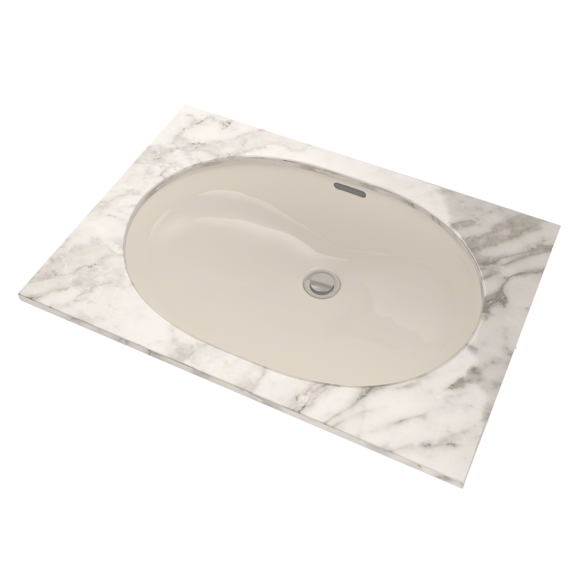 TOTO LT546G#12 Oval 19-11/16" X 13-3/4" Undermount Bathroom Sink With Cefiontect - Sedona Beige