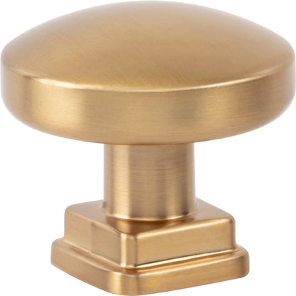 ATLAS A6021-WB Kimberton 1 1/4" Length Round Knob - Warm Brass