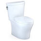 TOTO MS448124CEMFGN#01 Aquia IV Arc Two-Piece Elongated Dual Flush 1.28 and 0.9 GPF Universal Height Toilet with CEFIONTECT ,