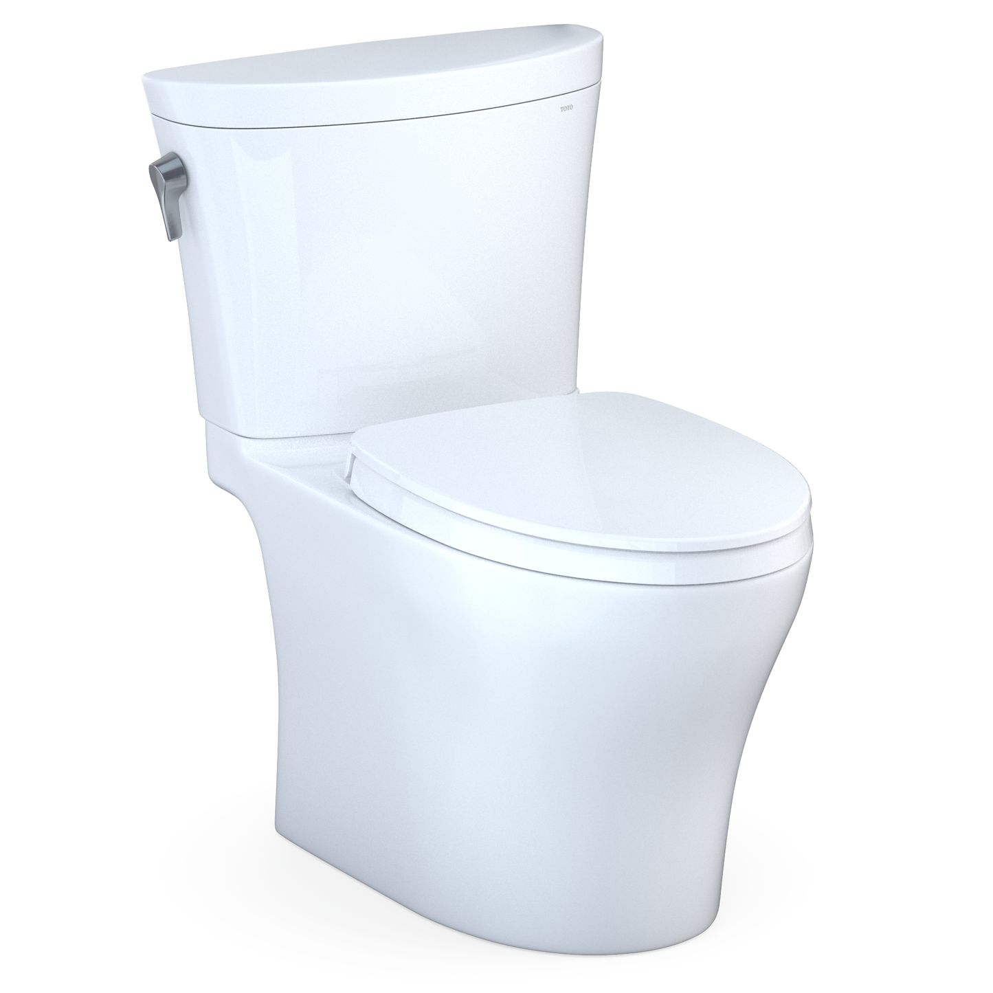 TOTO MS448124CEMFGN#01 Aquia IV Arc Two-Piece Elongated Dual Flush 1.28 and 0.9 GPF Universal Height Toilet with CEFIONTECT ,