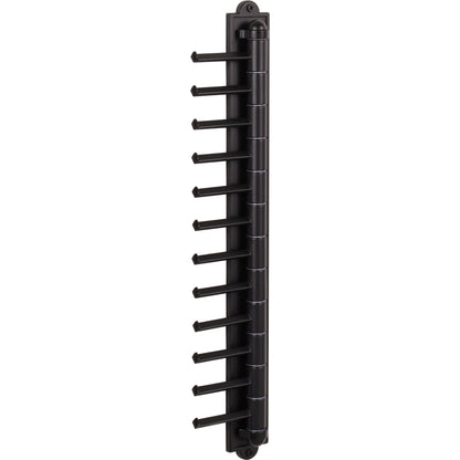 HARDWARE RESOURCES 357T-MB Matte Black 12-Hook Cascading Tie Organizer - Matte Black