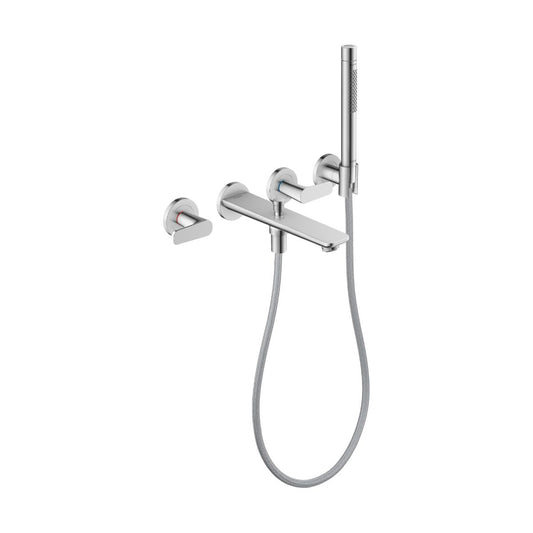 AXOR 49480001 Citterio C 3-Hole Wall-Mounted Tub Filler with 1.75 GPM Handshower and Holder - Chrome