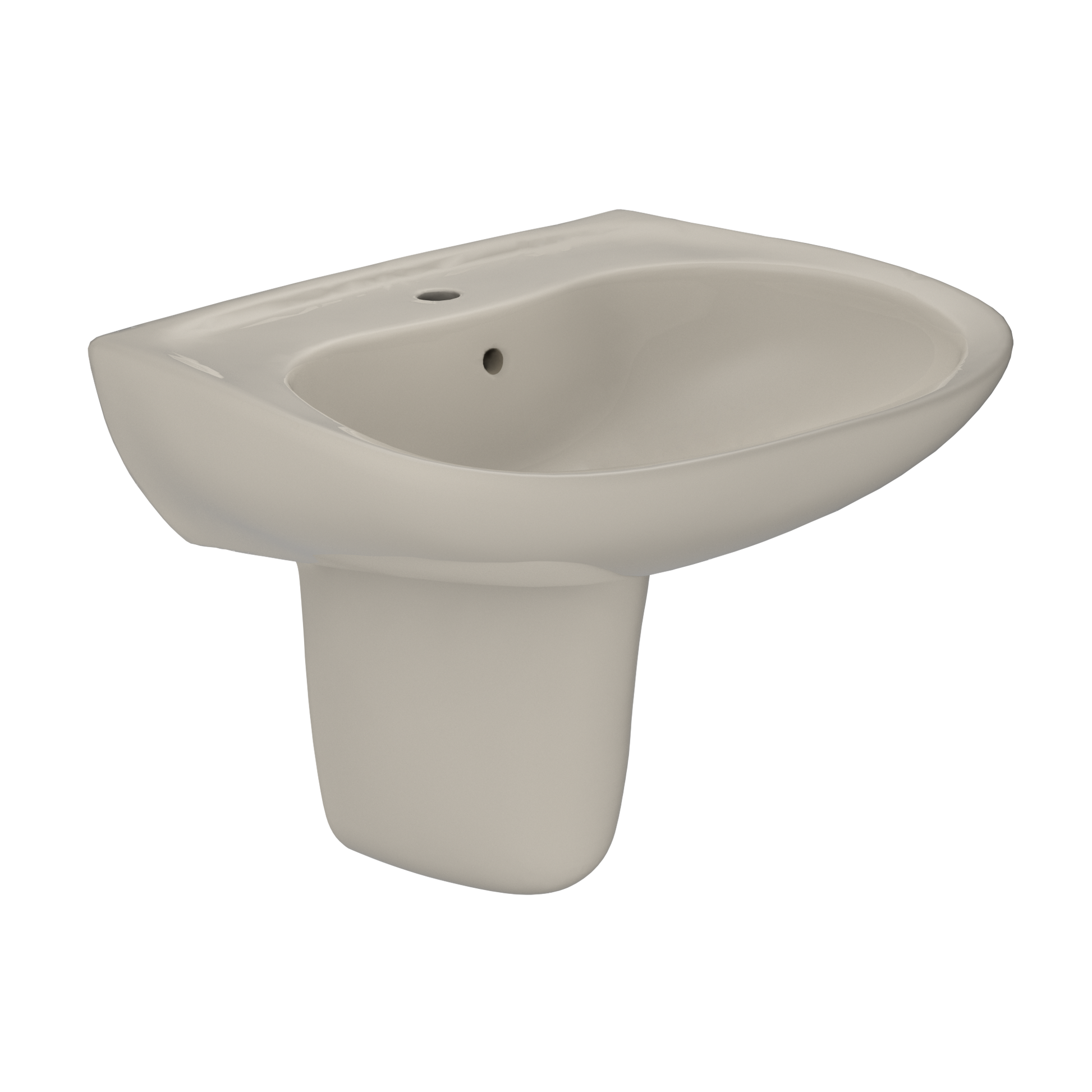 TOTO LHT242G#03 Prominence Oval Wall-Mount Bathroom Sink With Cefiontect And Shroud For Single Hole Faucets - Bone