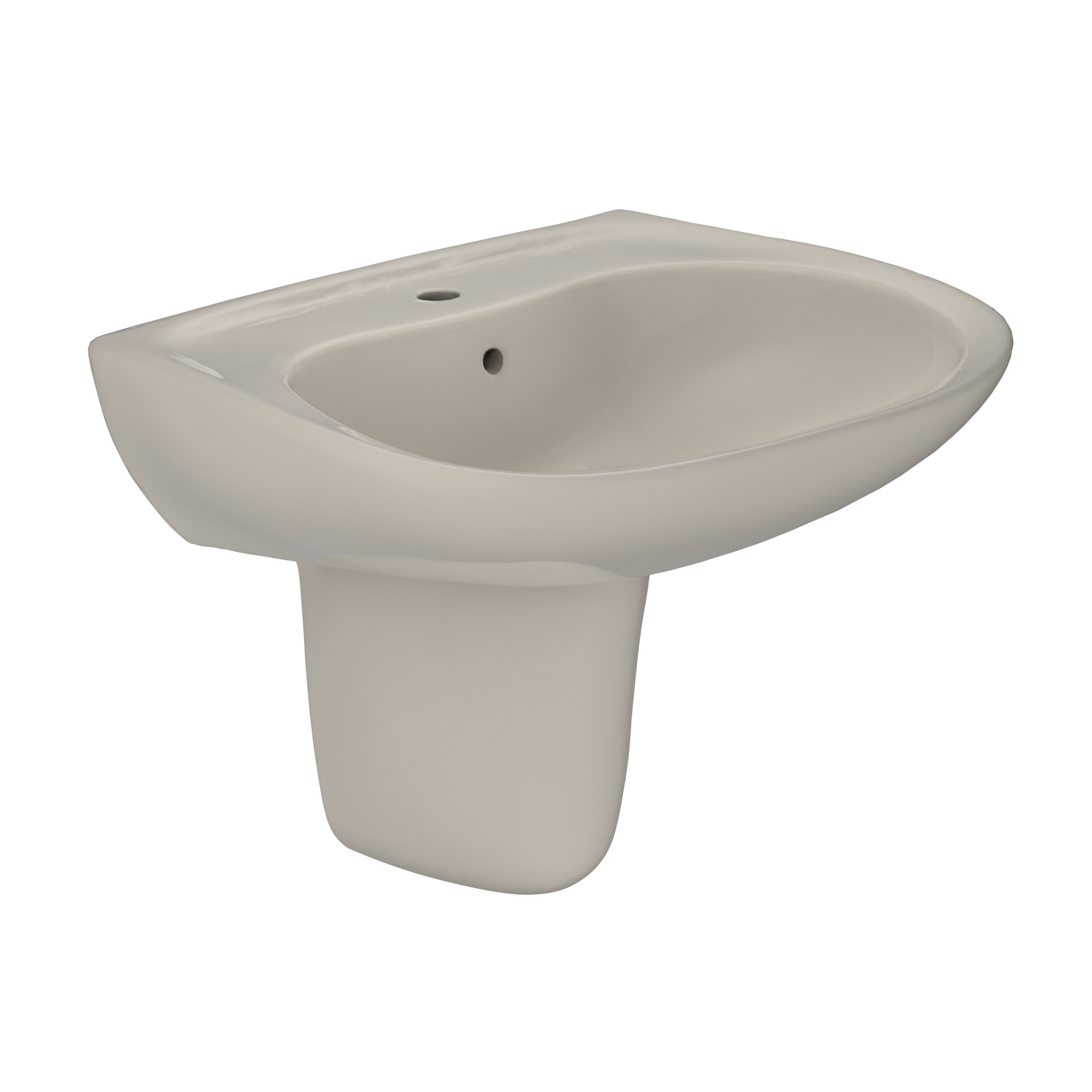 TOTO LHT242G#03 Prominence Oval Wall-Mount Bathroom Sink With Cefiontect And Shroud For Single Hole Faucets - Bone