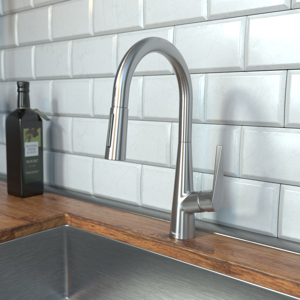 HANSGROHE 72813801 Talis S HighArc Kitchen Faucet, 2-Spray Pull-Down, 1.75 GPM - Stainless Steel Optic