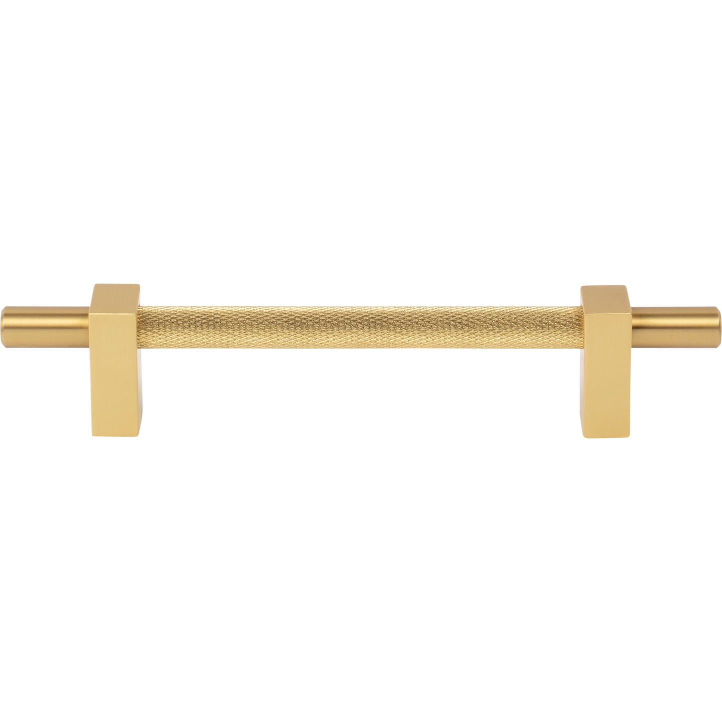 JEFFREY ALEXANDER 598-128BG Larkin Knurled Center 128 mm Center-to-Center Bar Pull - Brushed Gold