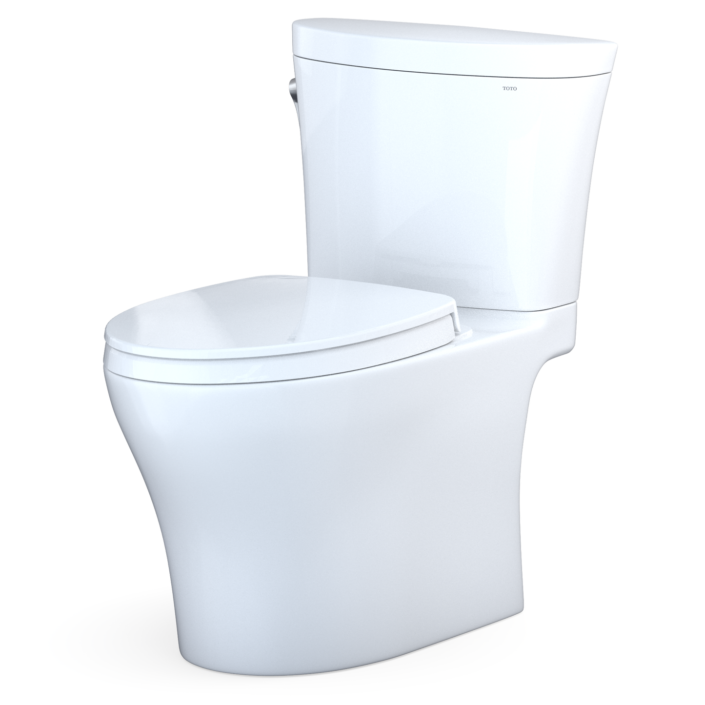 TOTO MS448124CEMFGN#01 Aquia IV Arc Two-Piece Elongated Dual Flush 1.28 and 0.9 GPF Universal Height Toilet with CEFIONTECT ,