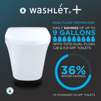 TOTO CWT4474047CMFG#MS Washlet+ Rp Wall-Hung D-Shape Toilet With Rx Bidet Seat And Duofit In-Wall 1.28 And 0.9 Gpf Dual-Flush Tank System - Matte Silver