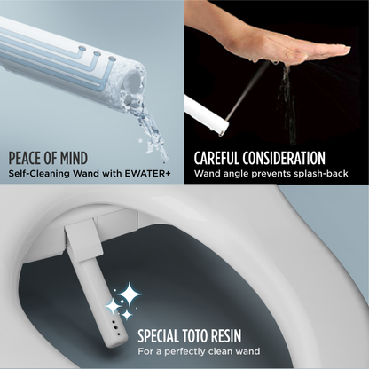 TOTO MW7863074CEFG.10#01 Drake Transitional Washlet+ Two-Piece Elongated 1.28 Gpf Universal Height Tornado Flush Toilet With C2 Bidet Seat - Cotton White