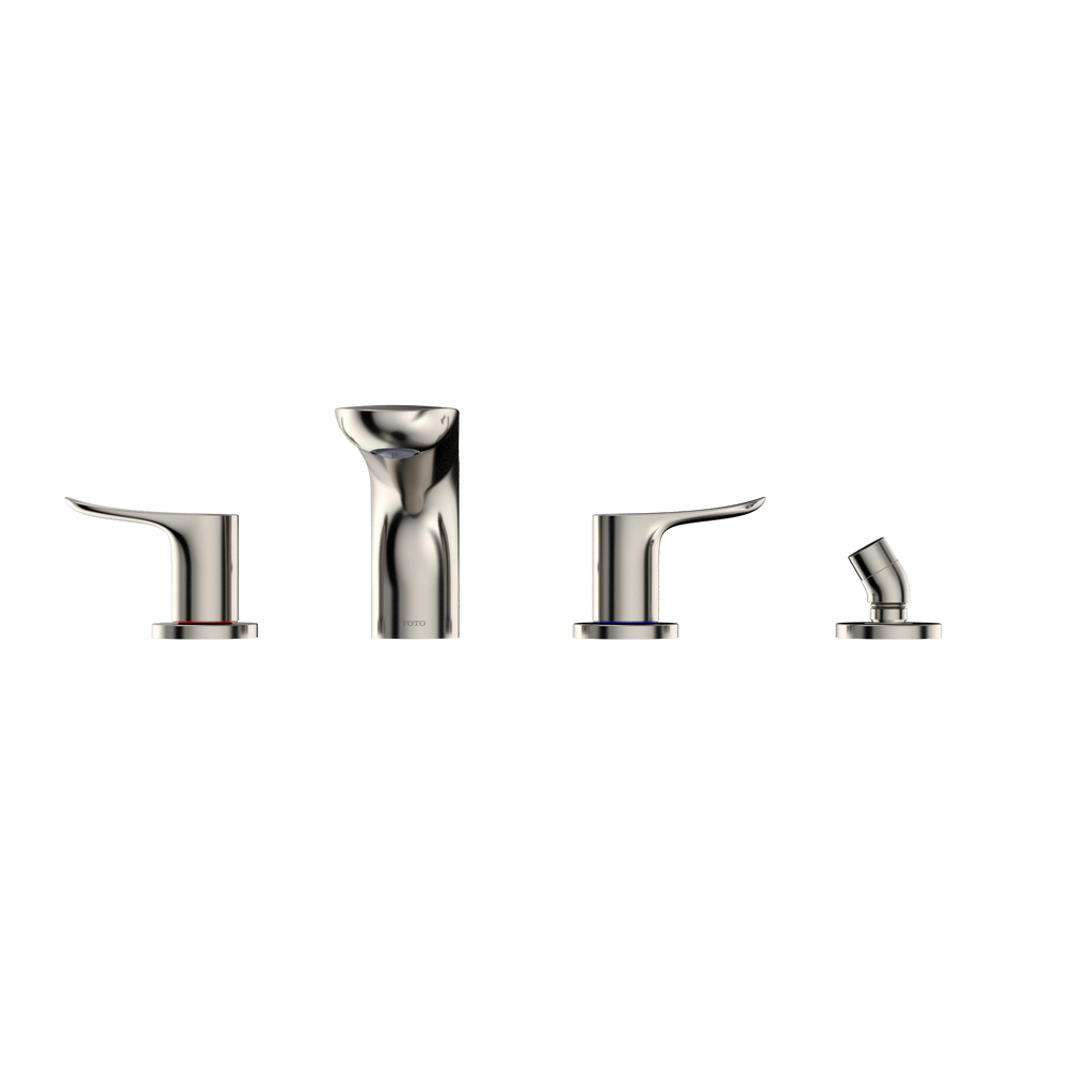 TOTO TBG01202U#PN Go Two-Handle Deck-Mount Roman Tub Filler Trim With Handshower - Polished Nickel