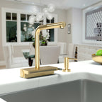 HANSGROHE 73830251 Aquno Select Kitchen Faucet, 2-Spray Pull-Out with sBox, 1.75 GPM - Brushed Gold Optic