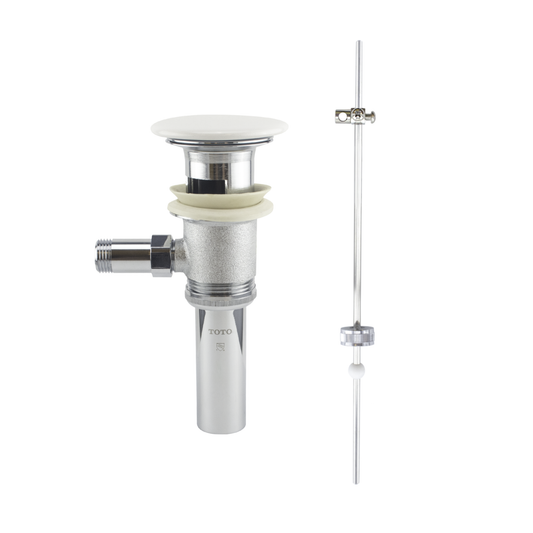 TOTO THP737#01 Thp737#01 Lever Faucet Drain Fitting Assembly With White Ceramic Drain Cover -