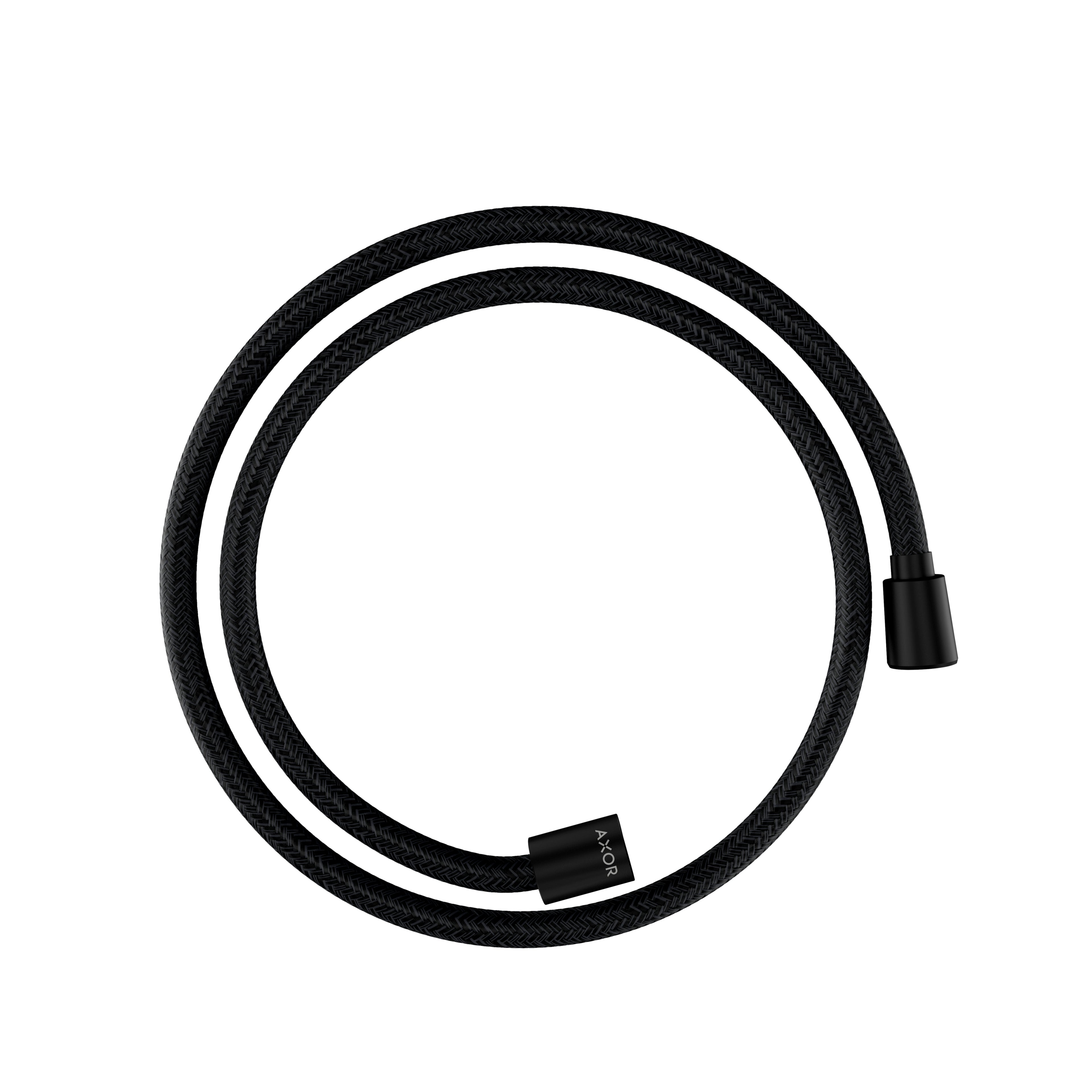 AXOR 28227670 Shower Solutions Textile Hose with Cylindircal and Conical Nut, 49" - Matte Black