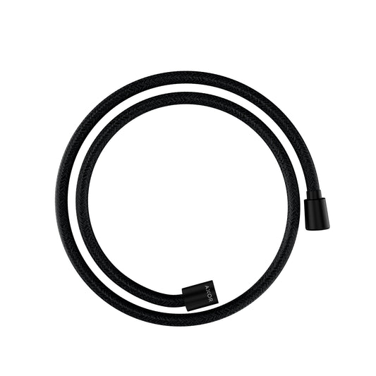 AXOR 28227670 Shower Solutions Textile Hose with Cylindircal and Conical Nut, 49" - Matte Black