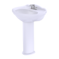 TOTO LPT754.4#01 Whitney Oval Pedestal Bathroom Sink for 4 Inch Center Faucets , Cotton White