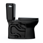 TOTO MS454124CEF#51 Drake Ii Two-Piece Elongated 1.28 Gpf Universal Height Toilet With Ss124 Softclose Seat - Ebony