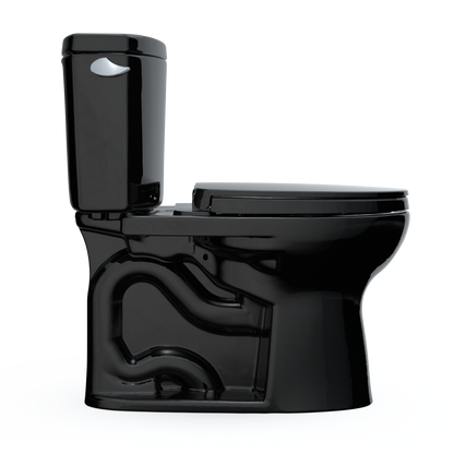 TOTO MS454124CEF#51 Drake Ii Two-Piece Elongated 1.28 Gpf Universal Height Toilet With Ss124 Softclose Seat - Ebony