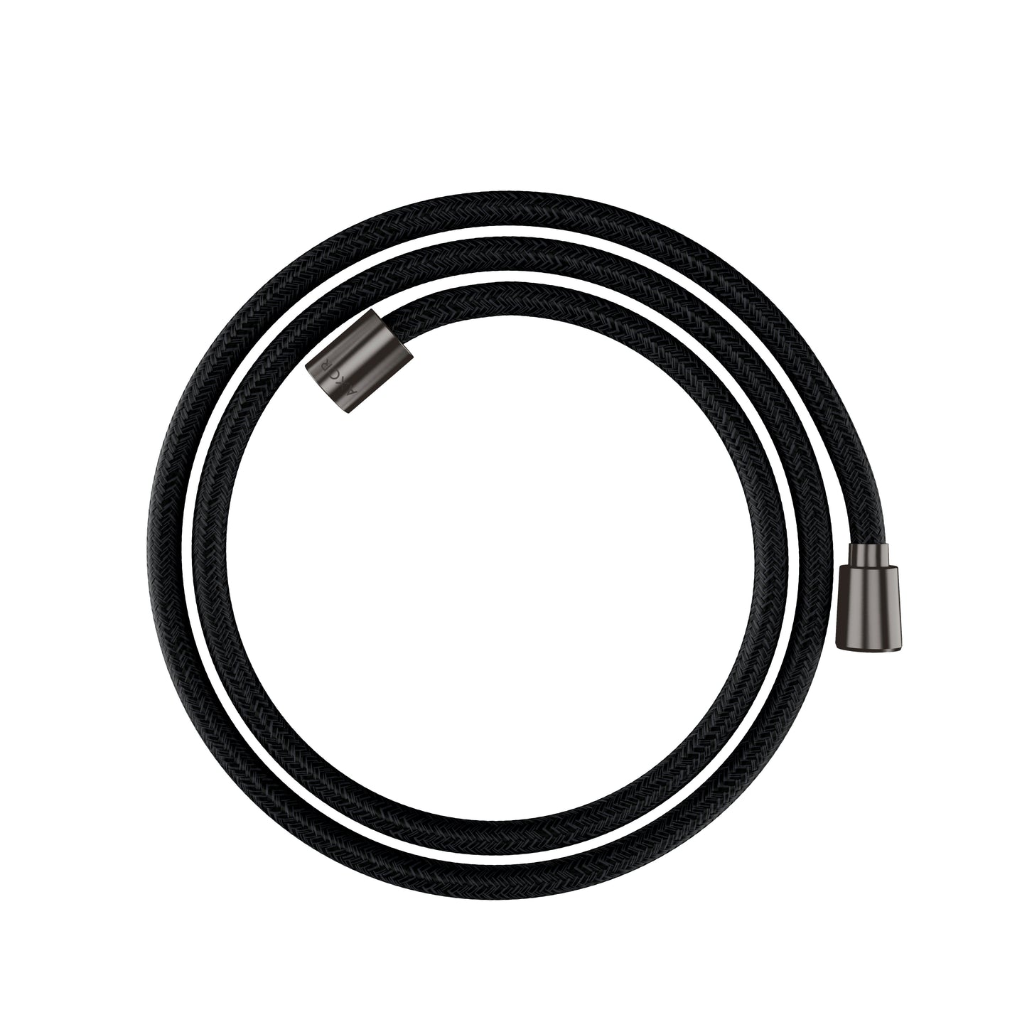 AXOR 28259340 Shower Solutions Textile Hose with Cylindrical and Conical Nut, 63" - Brushed Black Chrome