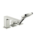 HANSGROHE 32556821 Metropol 3-Hole Roman Tub Set Trim with Lever Handle and 1.75 GPM Handshower - Brushed Nickel
