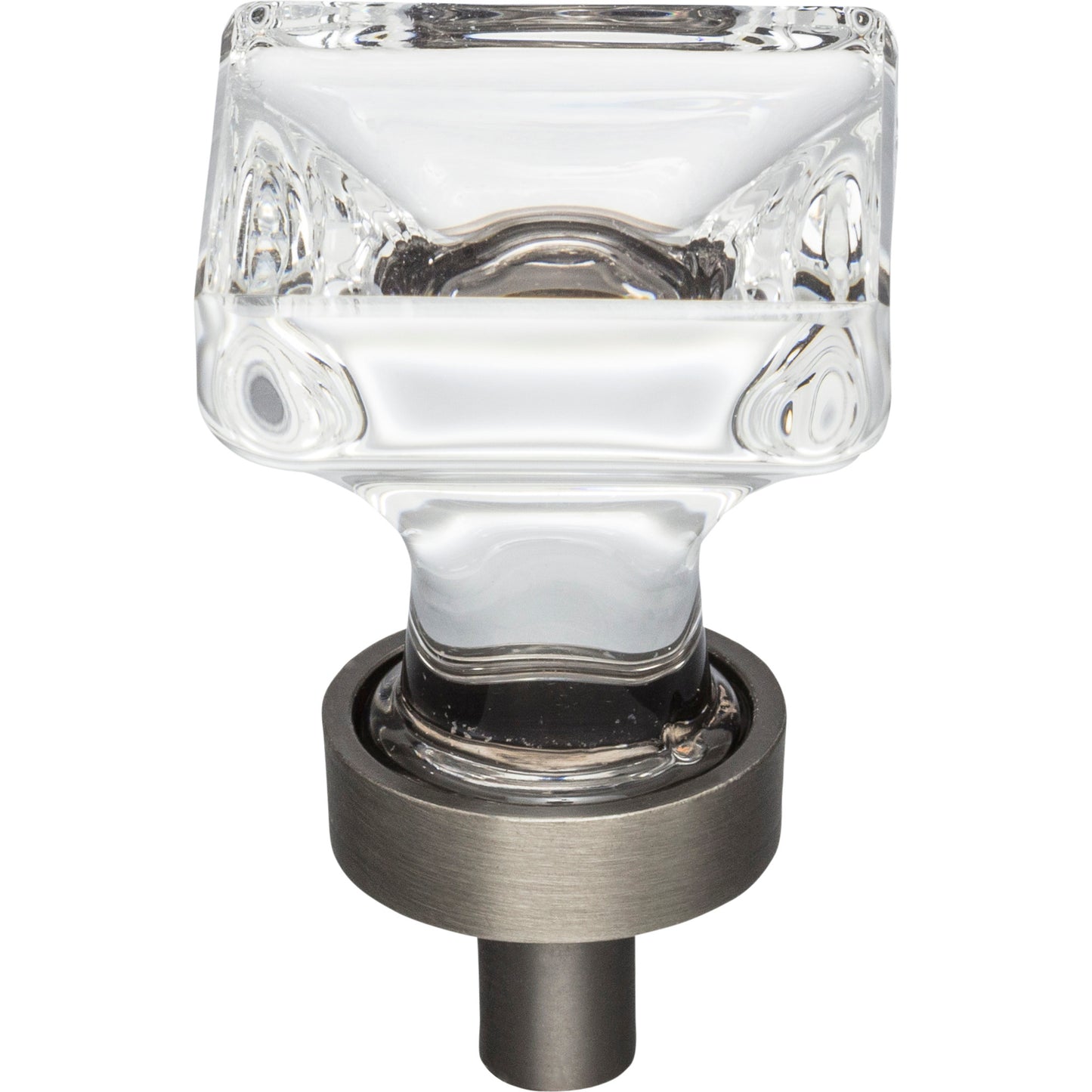 JEFFREY ALEXANDER G140BNBDL Harlow 1" Length Square Knob - Brushed Pewter