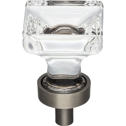 JEFFREY ALEXANDER G140BNBDL Harlow 1" Length Square Knob - Brushed Pewter