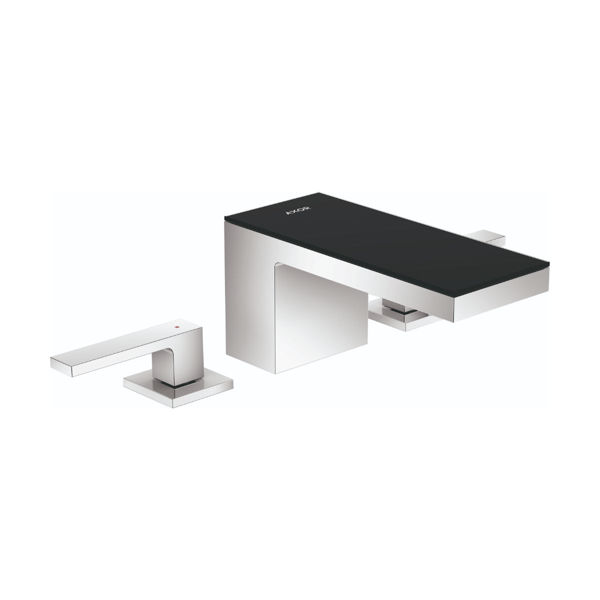 AXOR 47050601 MyEdition Widespread Faucet 70, 1.2 GPM - Chrome / Black Glass