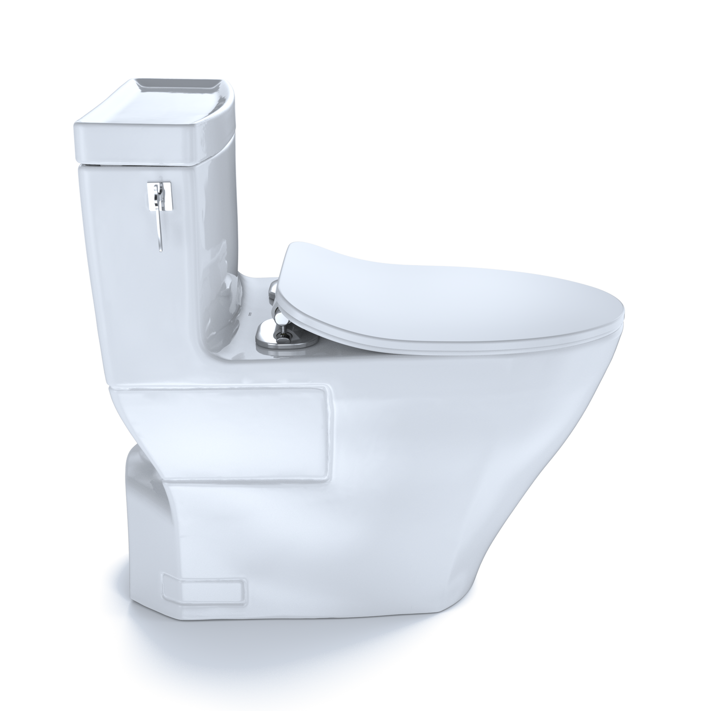 TOTO MS626234CEFG#01 Aimes One-Piece Elongated 1.28 GPF Toilet with CEFIONTECT and SoftClose Seat , Cotton White