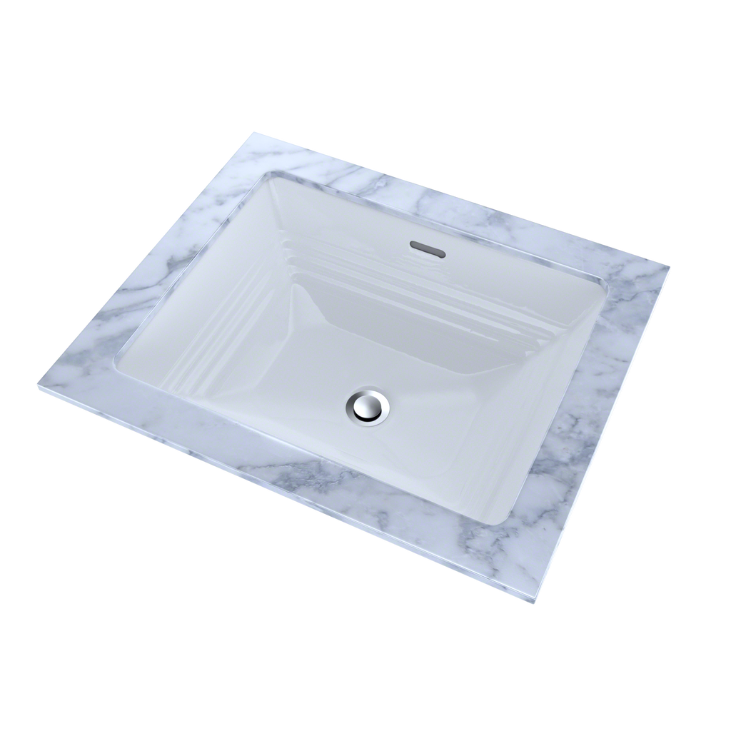 TOTO LT533#01 Promenade Rectangular Undermount Bathroom Sink - Cotton White