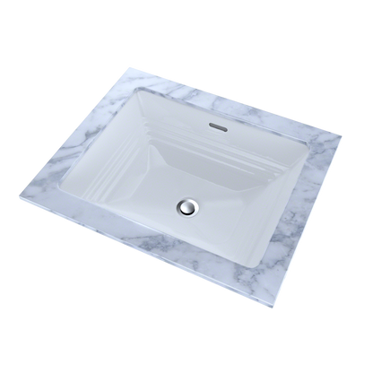 TOTO LT533#01 Promenade Rectangular Undermount Bathroom Sink - Cotton White