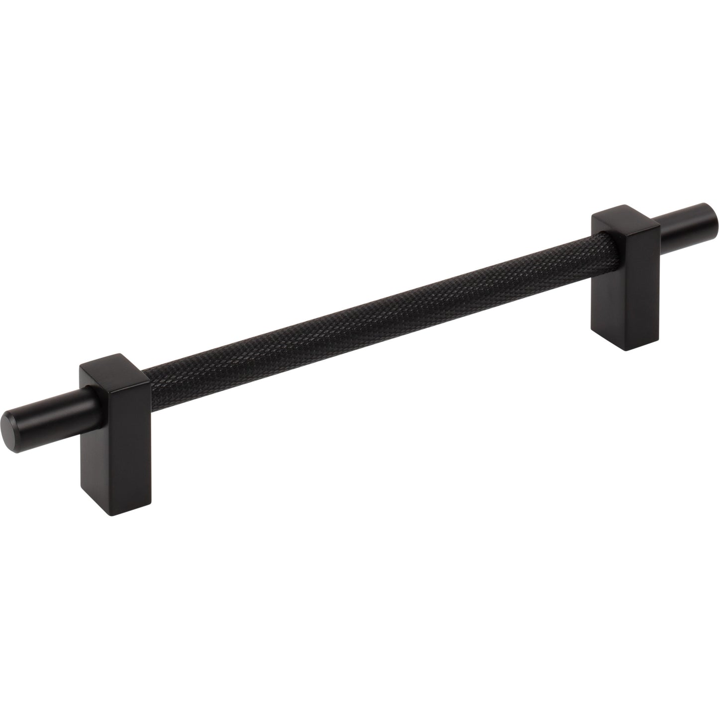 JEFFREY ALEXANDER 598-160MB Larkin Knurled Center 160 mm Center-to-Center Bar Pull - Matte Black