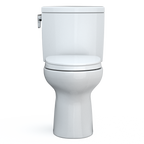 TOTO MS454124CUFG#01 Drake Ii 1G Two-Piece Elongated 1.0 Gpf Universal Height Toilet With Cefiontect And Ss124 Softclose Seat - Cotton White