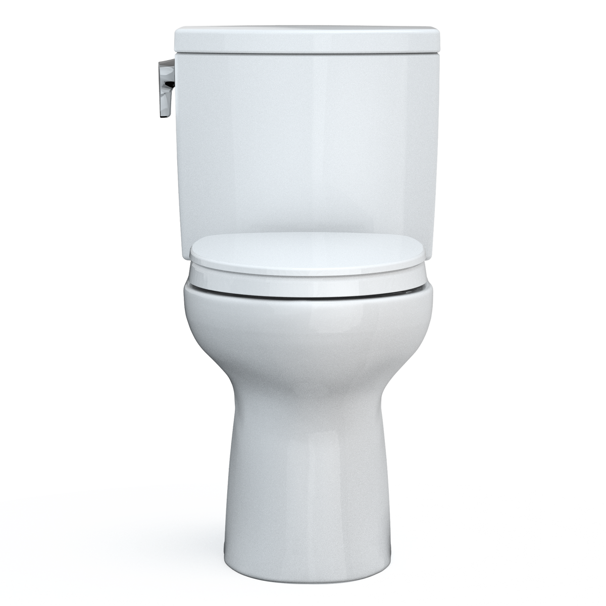 TOTO MS454124CUFG#01 Drake Ii 1G Two-Piece Elongated 1.0 Gpf Universal Height Toilet With Cefiontect And Ss124 Softclose Seat - Cotton White
