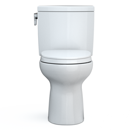 TOTO MS454124CUFG#01 Drake Ii 1G Two-Piece Elongated 1.0 Gpf Universal Height Toilet With Cefiontect And Ss124 Softclose Seat - Cotton White