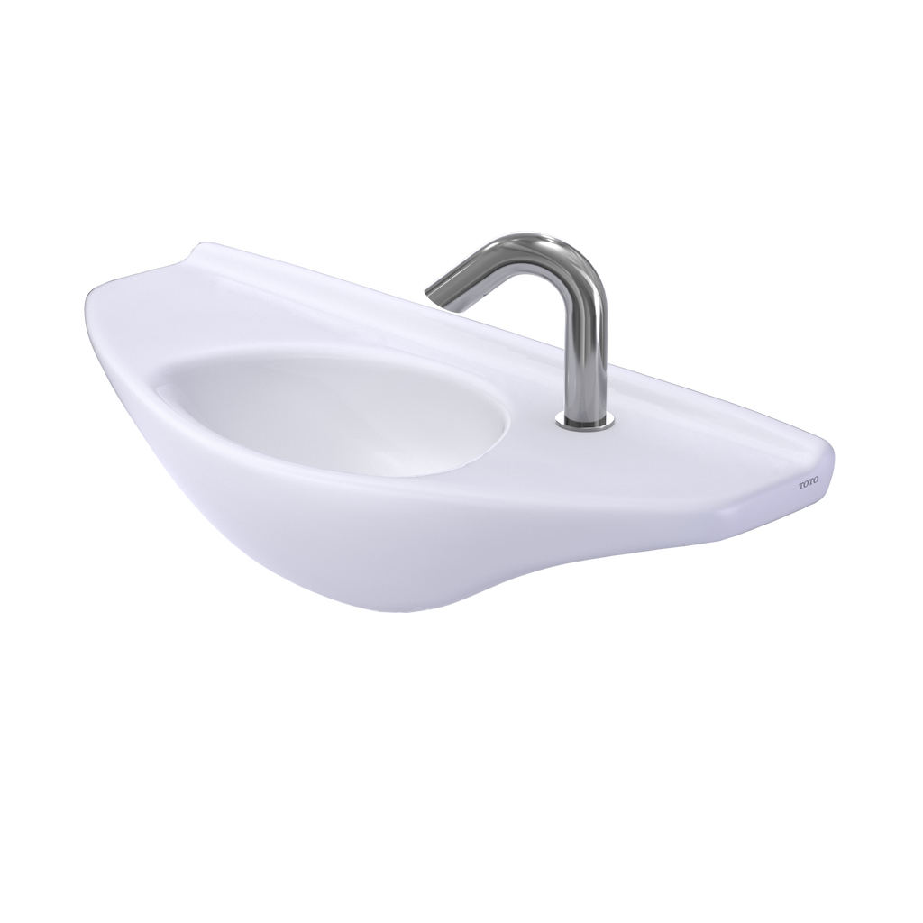 TOTO LT650G#01 Oval Wall-Mount Bathroom Sink With Cefiontect - Cotton White