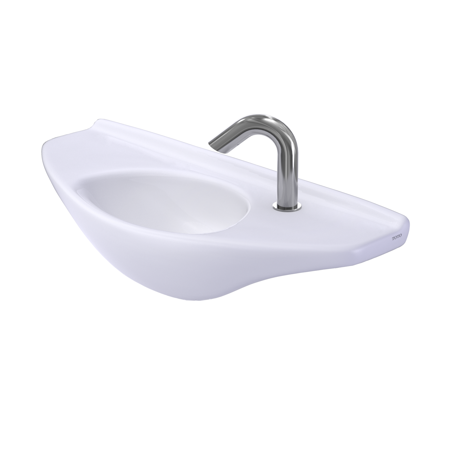 TOTO LT650G#01 Oval Wall-Mount Bathroom Sink With Cefiontect - Cotton White