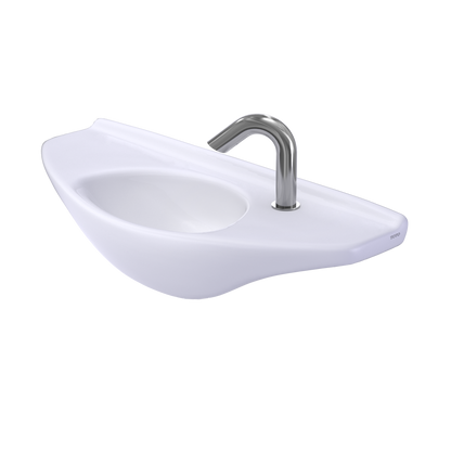 TOTO LT650G#01 Oval Wall-Mount Bathroom Sink With Cefiontect - Cotton White