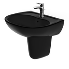 TOTO LHT241#51 Supreme Oval Wall-Mount Bathroom Sink And Shroud For Single Hole Faucets - Ebony