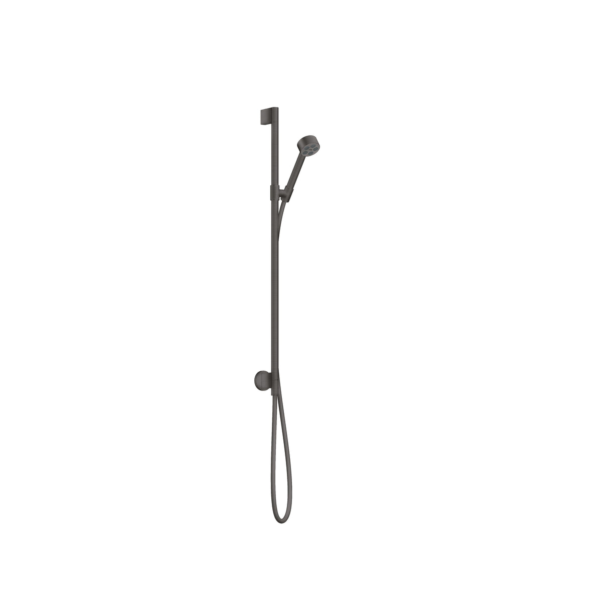 AXOR 48791341 ONE Wallbar Set 75 1-Jet with Wall Outlet, 2.5 GPM - Brushed Black Chrome