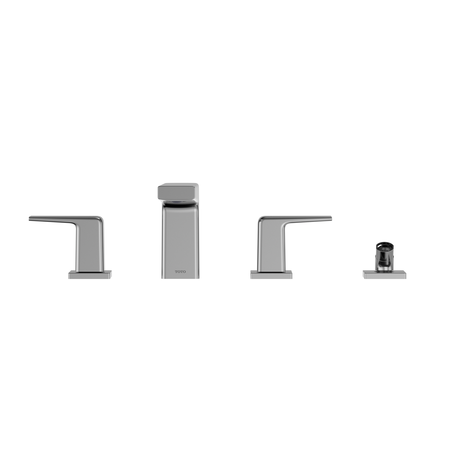 TOTO TBG10202U#CP Gb Two-Handle Deck-Mount Roman Tub Filler Trim With Handshower - Polished Chrome