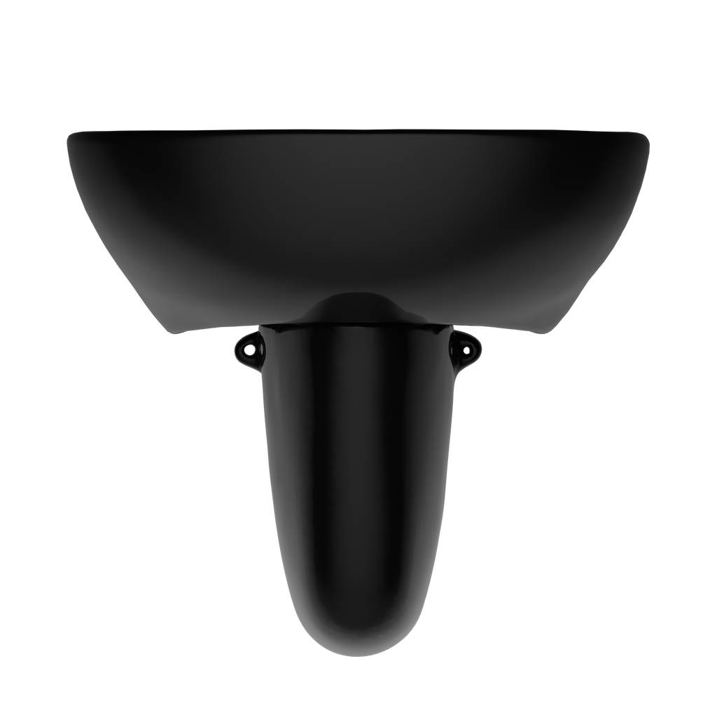 TOTO LHT241#51 Supreme Oval Wall-Mount Bathroom Sink And Shroud For Single Hole Faucets - Ebony