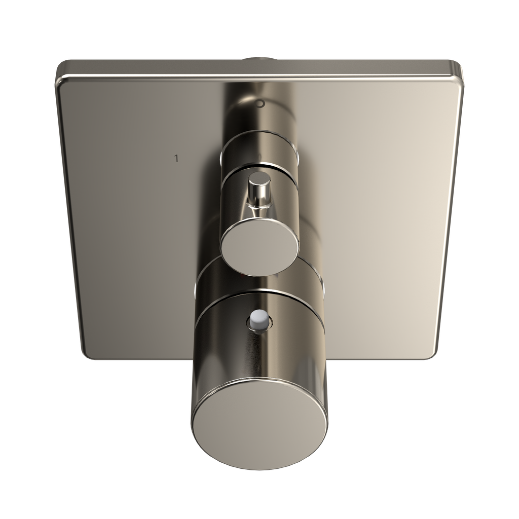 TOTO TBV02404U#PN Square Thermostatic Mixing Valve With Two-Way Diverter Shower Trim - Polished Nickel
