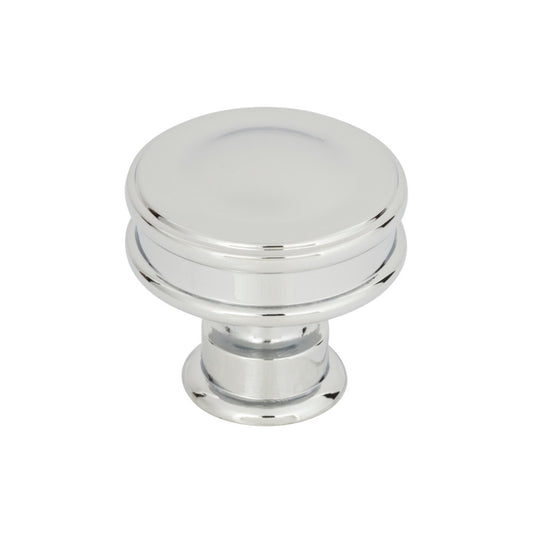 ATLAS A100-CH Oskar 1 1/4" Diameter Round Knob - Polished Chrome