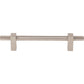 JEFFREY ALEXANDER 698-128SN Larkin Knurled Ends 128 mm Center-to-Center Bar Pull - Satin Nickel