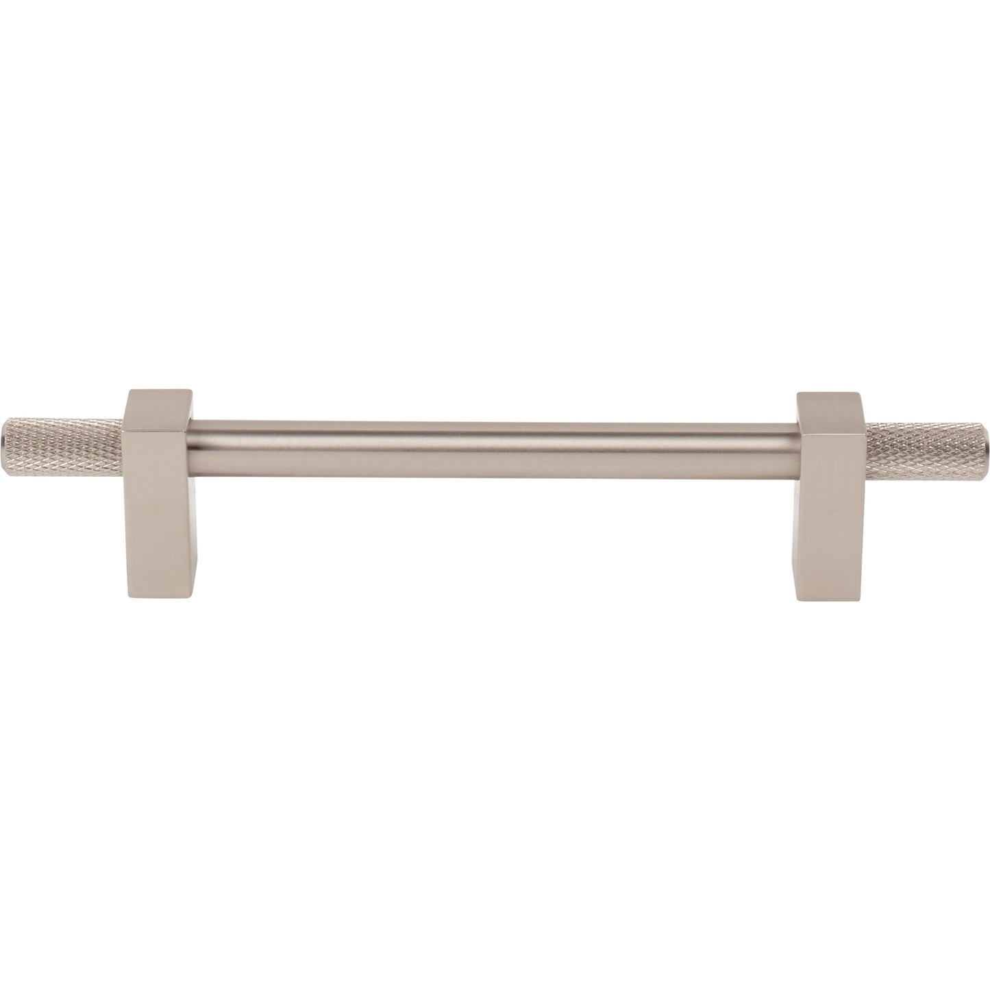 JEFFREY ALEXANDER 698-128SN Larkin Knurled Ends 128 mm Center-to-Center Bar Pull - Satin Nickel